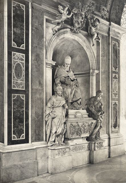 Anonimo — Algardi Alessandro - sec. XVII - Monumento funebre di papa Leone XI — insieme